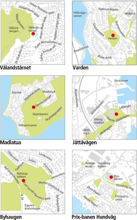 mapka pokazująca miejsca, w których najlepiej oglądać fajerwerki