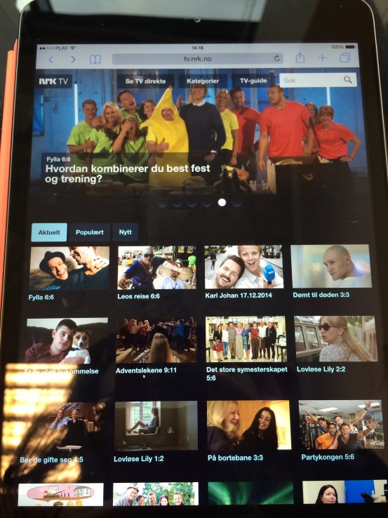 NRK na tablecie NRK na tablecie