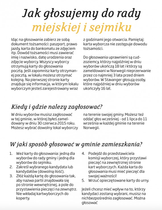 Norweskie wybory lokalne: jak zagłosować?