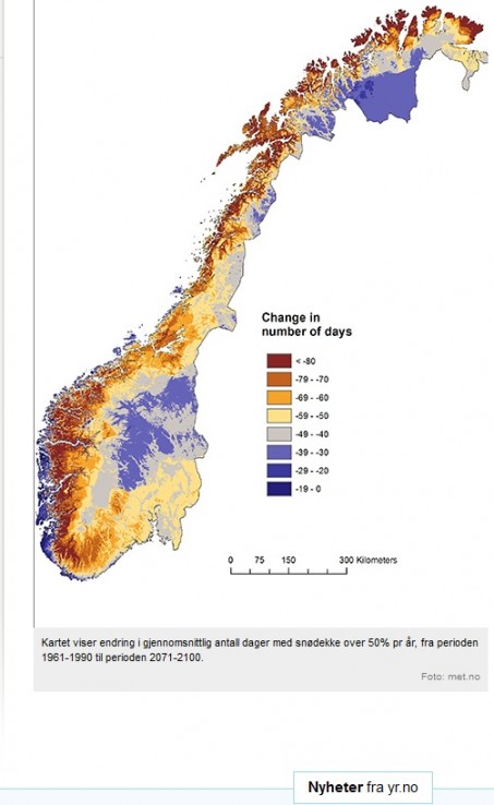 Norwegia - zmiany klimatyczne Norwegia - zmiany klimatyczne