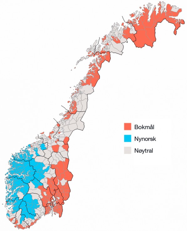 Odmiany pisane norweskiego