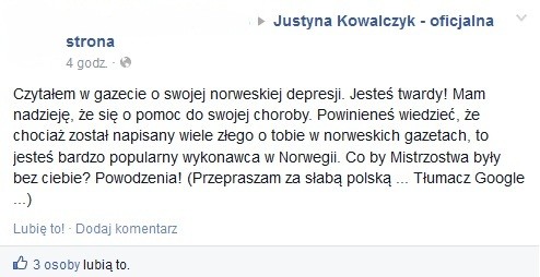 wsparcie norweskiego fana wsparcie norweskiego fana
