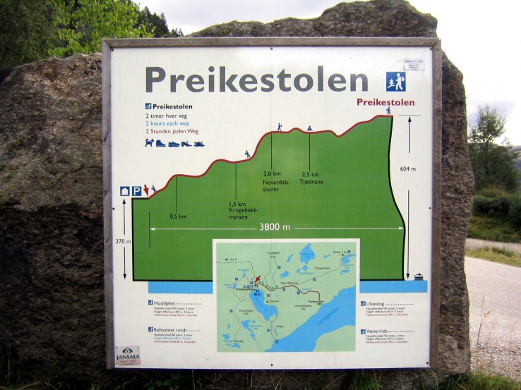 mapa Preikestolen mapa Preikestolen