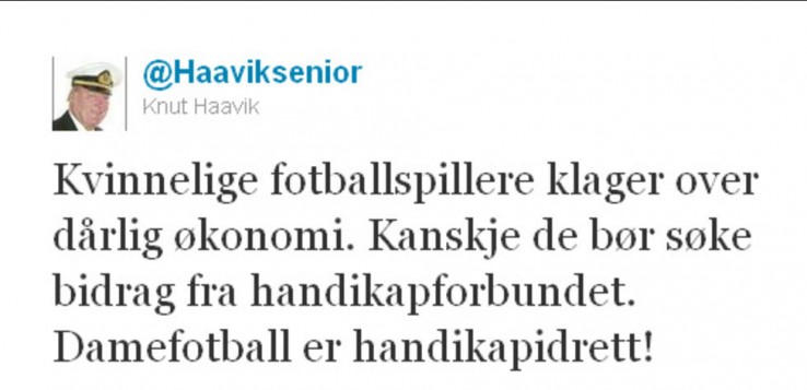Knut Haavik i jego kontrowersyjny tweet
