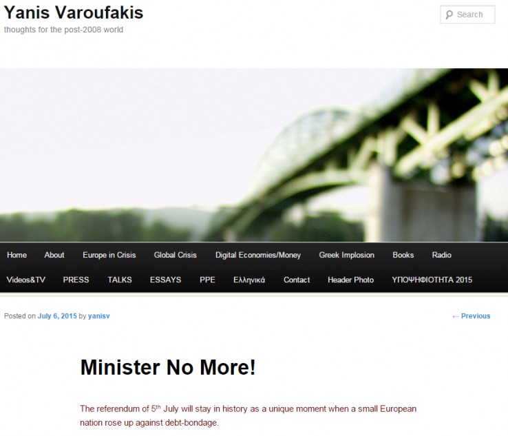 Minister No More!