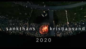 Sankthans 2020 in Kristiansand z powiietrza.