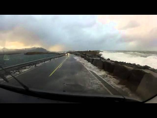Dangerous Norway's Atlantic Ocean Road