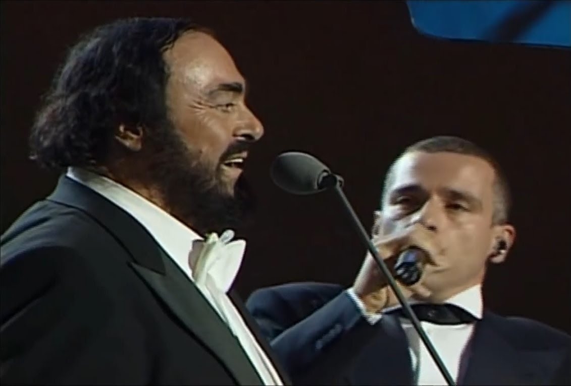 Luciano Pavarotti & Eros Ramazzotti - Se Bastasse Una Canzone ᴴᴰ