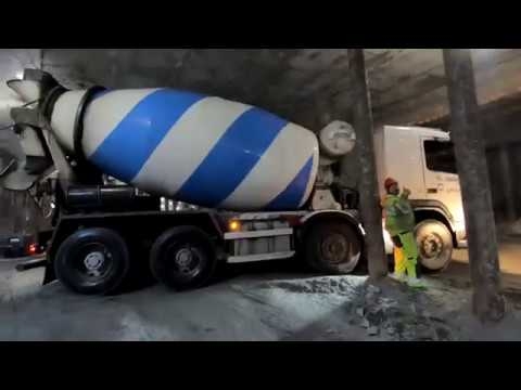 TimeLapse Delivering almost 1000m3 concrete, Oslo, Follobanen project