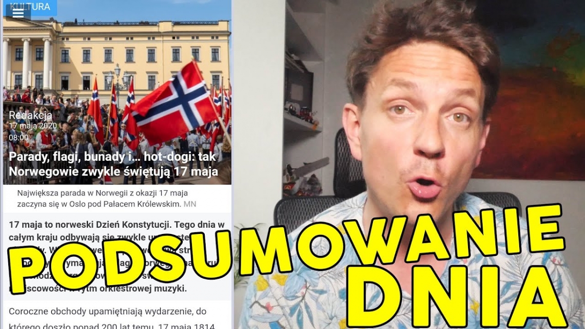 Zwolnienie z kwarantanny bo nie ma pieniędzy dla podglądacza z 17 maja  - Dzień w Norwegii