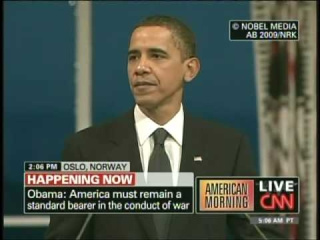 President Obama Nobel Peace Prize Speech Oslo Norway (December 10, 2009) [3/4]