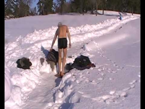 Ice swimming Norway - Isbading i Oslofjorden, Norge