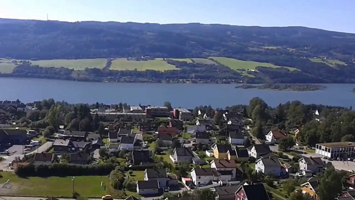 Lillehammer, panoramka z żurawia wieżowego