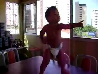 Brazilian baby dancing samba