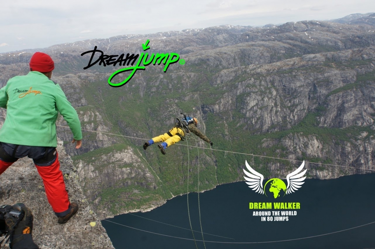 Dream Walker I World Record 980m / 3215ft Norway Kjerag - World's Tallest Dream Jump