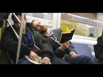 Sleeping on the subway
