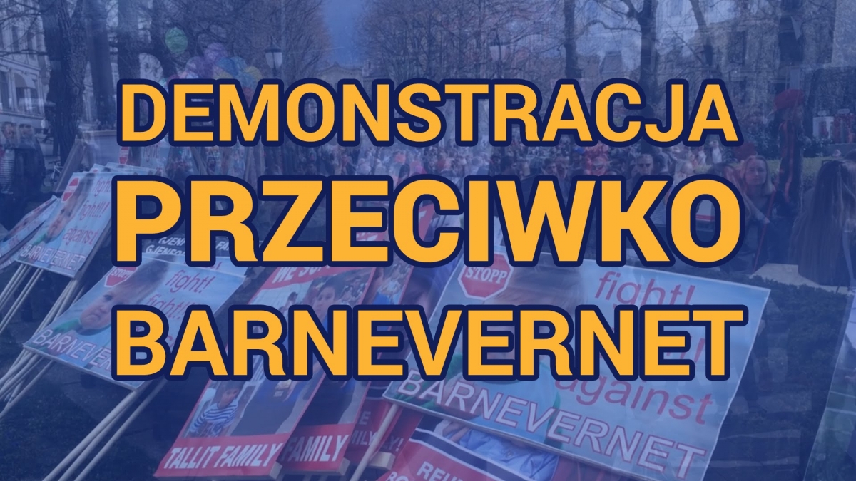 Demonstracja przeciwko Barnevernet w Oslo 16 kwietnia