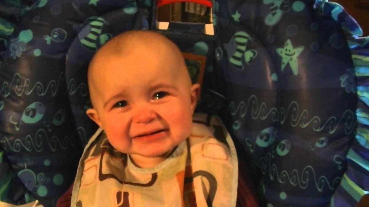 Emotional baby! Too cute!