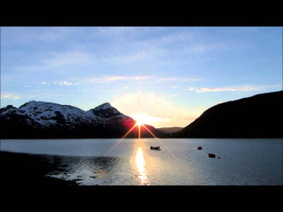 Midnight sun in northern Norway