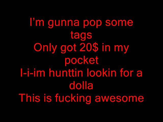Macklemore - Thrift Shop Ft. Wanz Lyrics On Screen
